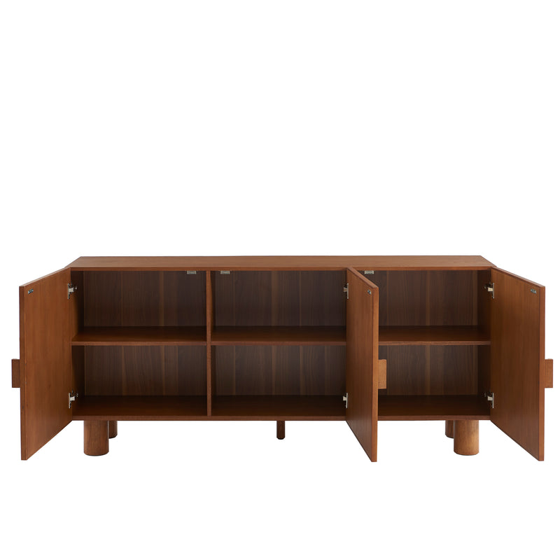 Buffet Gaston 3 Portes - Placage Frêne Cannage