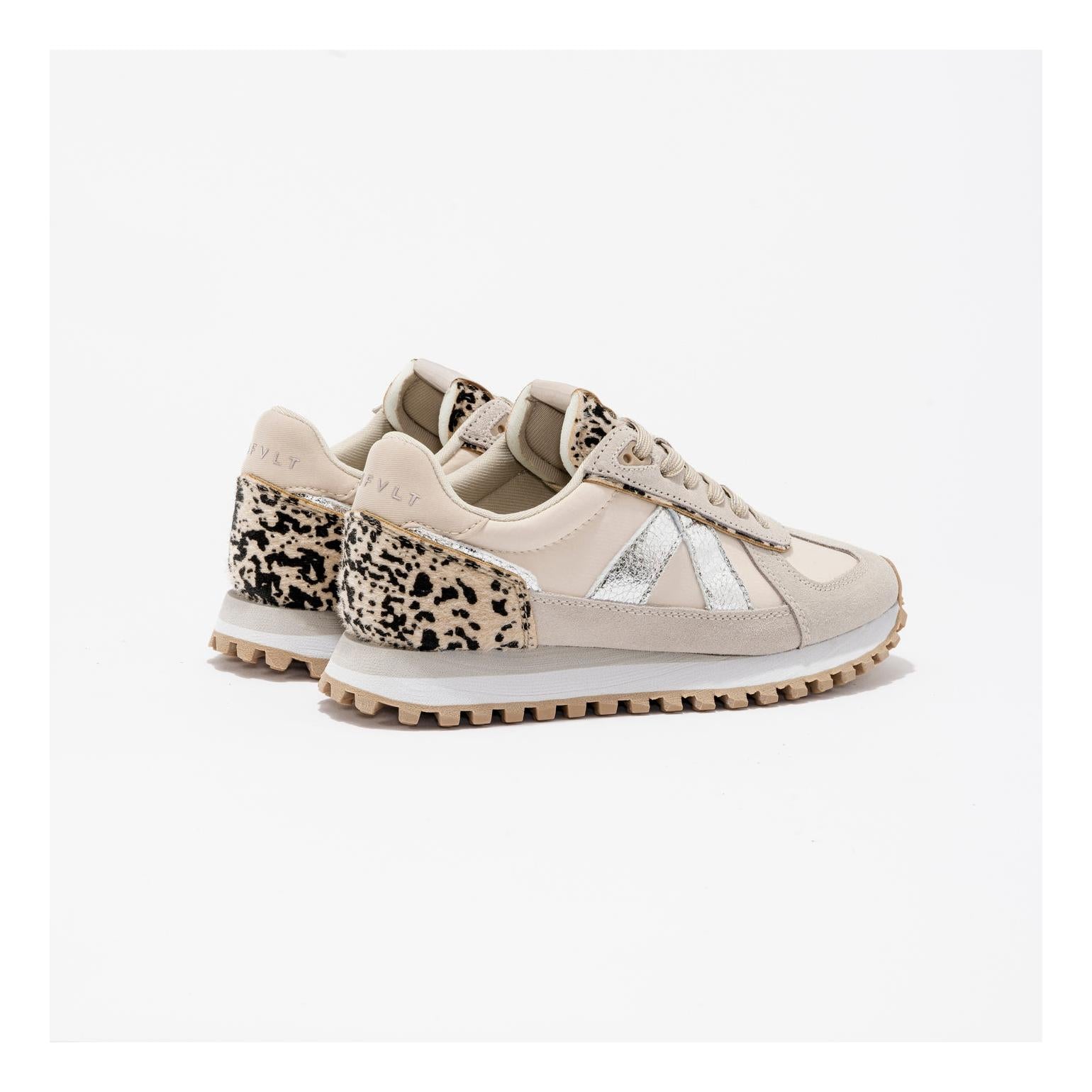 Sneakers Gate Grey-Tan-Silver-Pony Hair