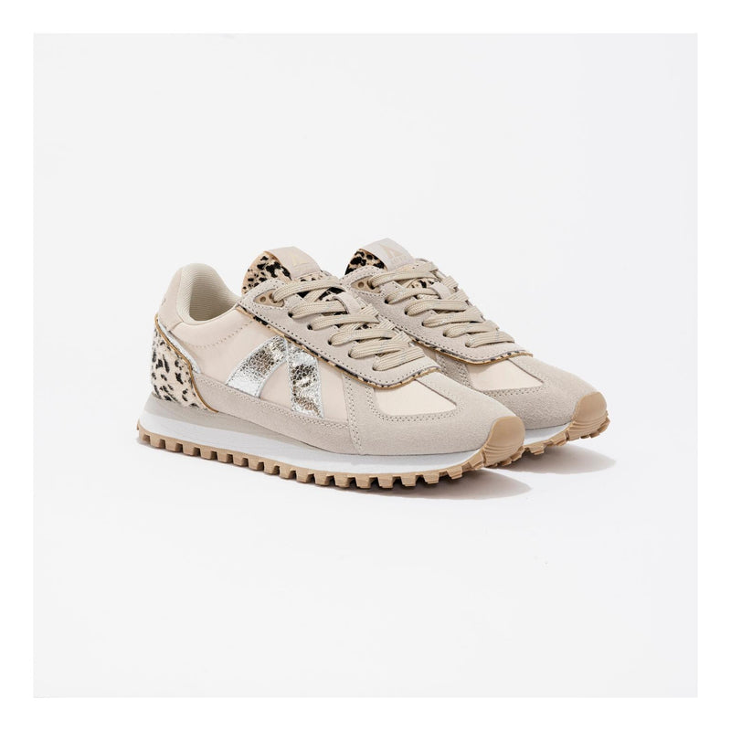 Sneakers Gate Grey-Tan-Silver-Pony Hair