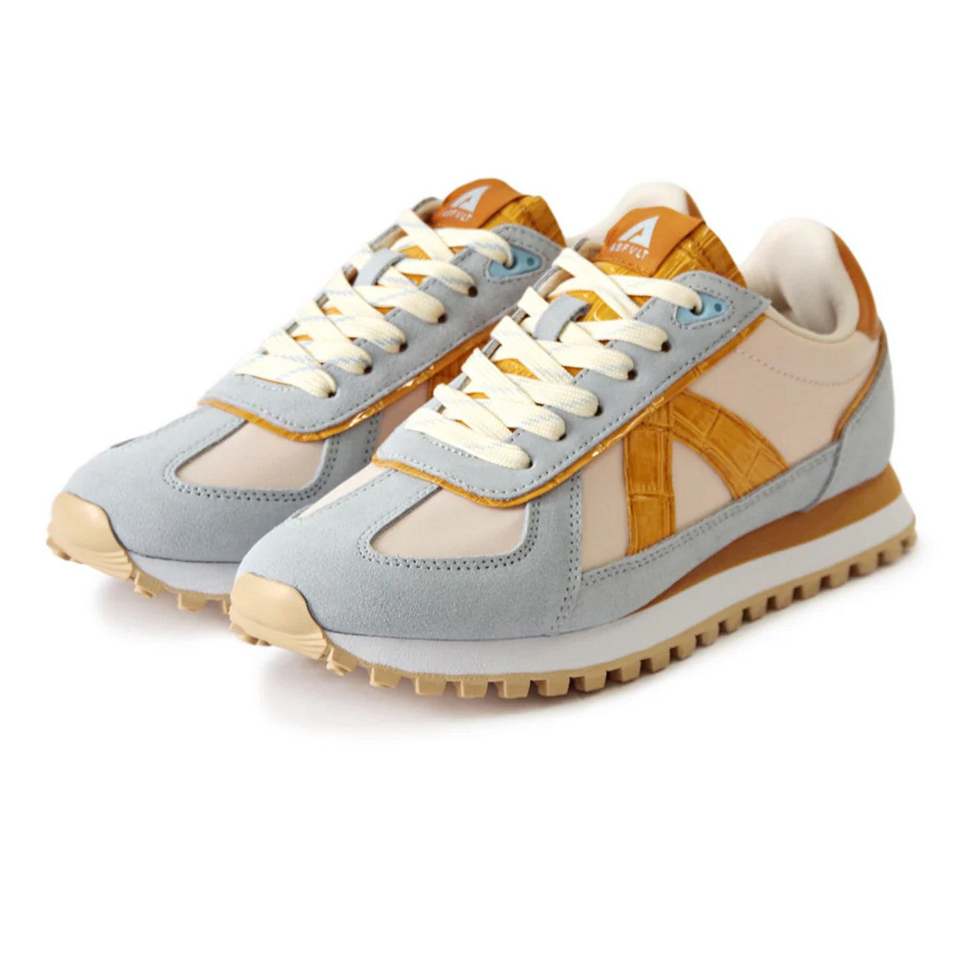 Sneakers Gate - Blue/Beige/Cognac Croc