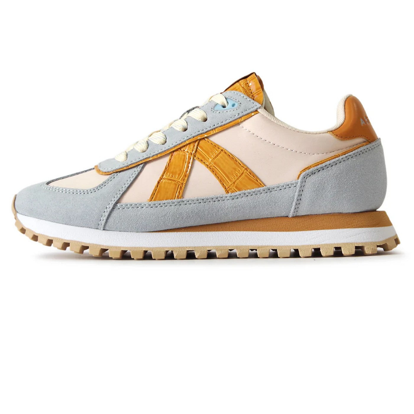 Sneakers Gate - Blue/Beige/Cognac Croc