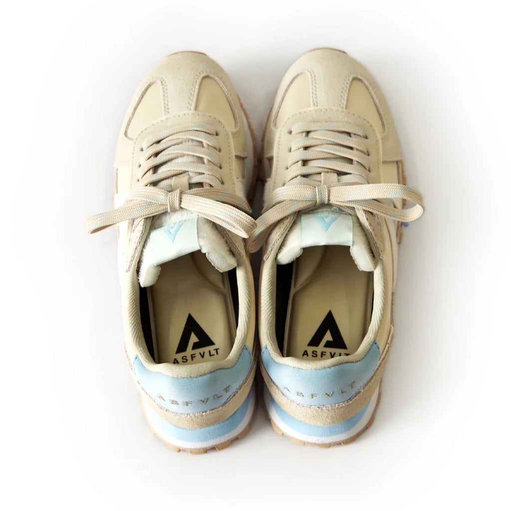 Sneakers Gate - Off White/Beige Pony Hair/Blue