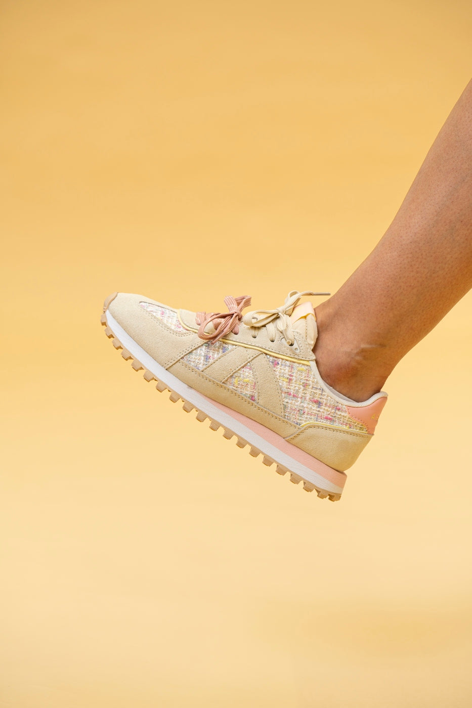Sneakers Gate - Cream / White Tweed