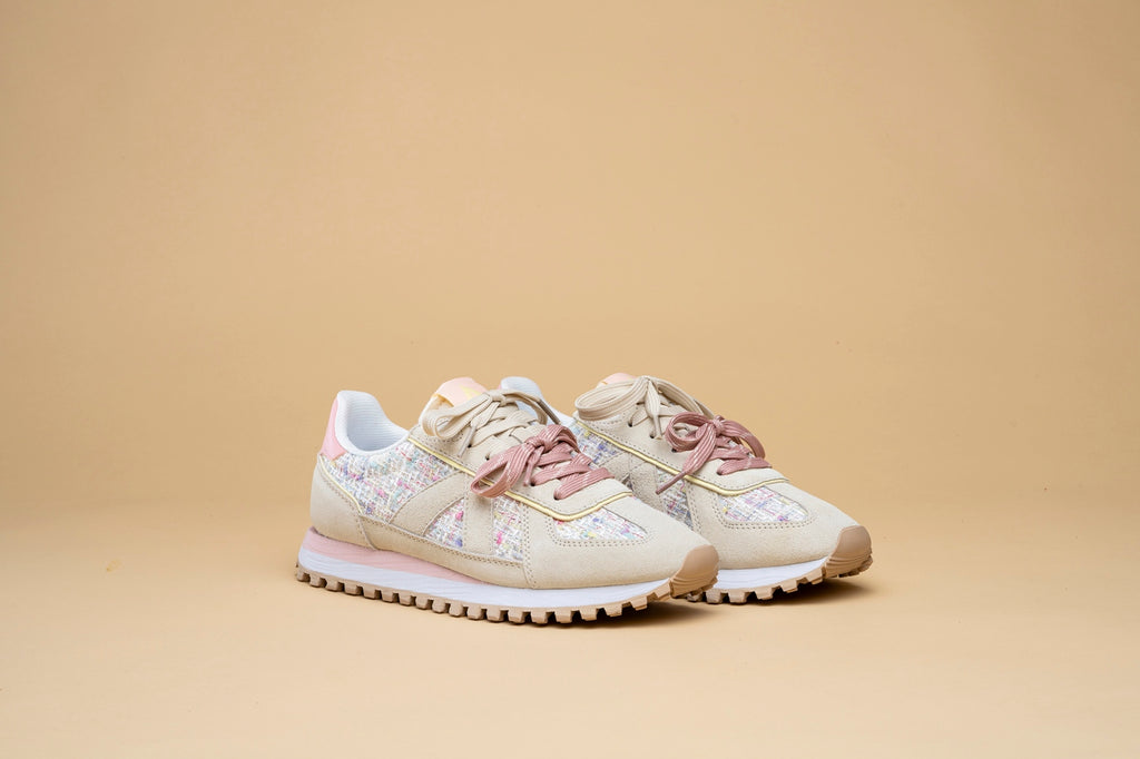 Sneakers Gate - Cream / White Tweed