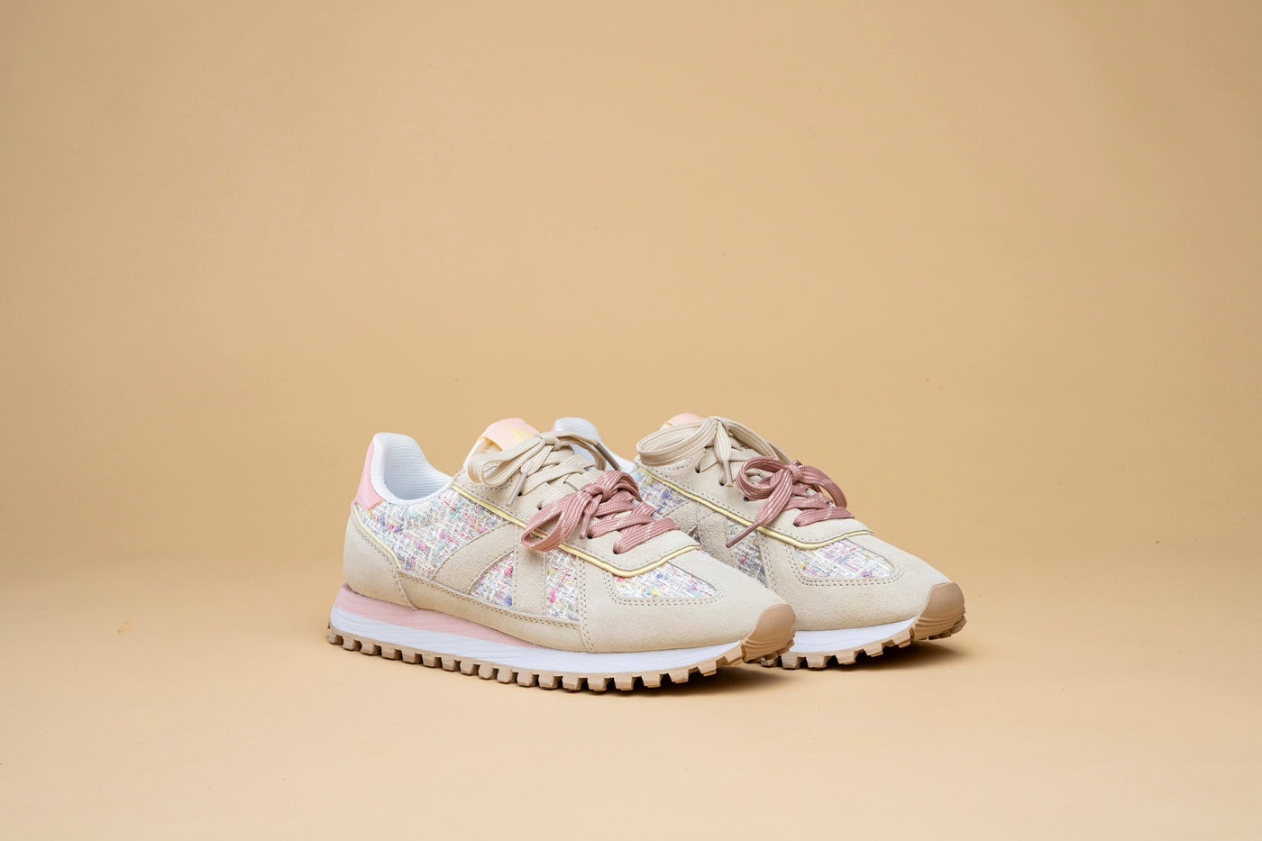 Sneakers Gate - Cream / White Tweed