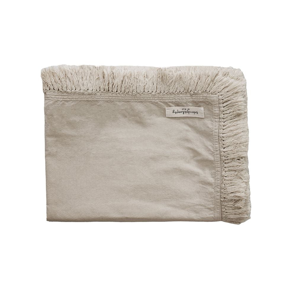 Plaid Frangé Bi-Matière Gatsby - Coloris Naturel