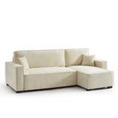 Canapé D'Angle Convertible & Réversible - Gavi - 4 Places - Tissu - Beige