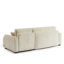 Canapé D'Angle Convertible & Réversible - Gavi - 4 Places - Tissu - Beige