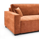 Canapé D'Angle Convertible & Réversible - Gavi - 4 Places - Tissu - Terracotta