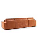 Canapé Panoramique Convertible - Gavi - 6 Places - Tissu - Terracotta