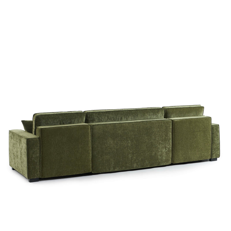 Canapé Panoramique Convertible - Gavi - 6 Places - Tissu - Vert