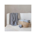 Double-Layer Linen Gauze Throw - Gazelle - Nile Blue