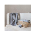 Double-Layer Linen Gauze Throw - Gazelle - Nile Blue