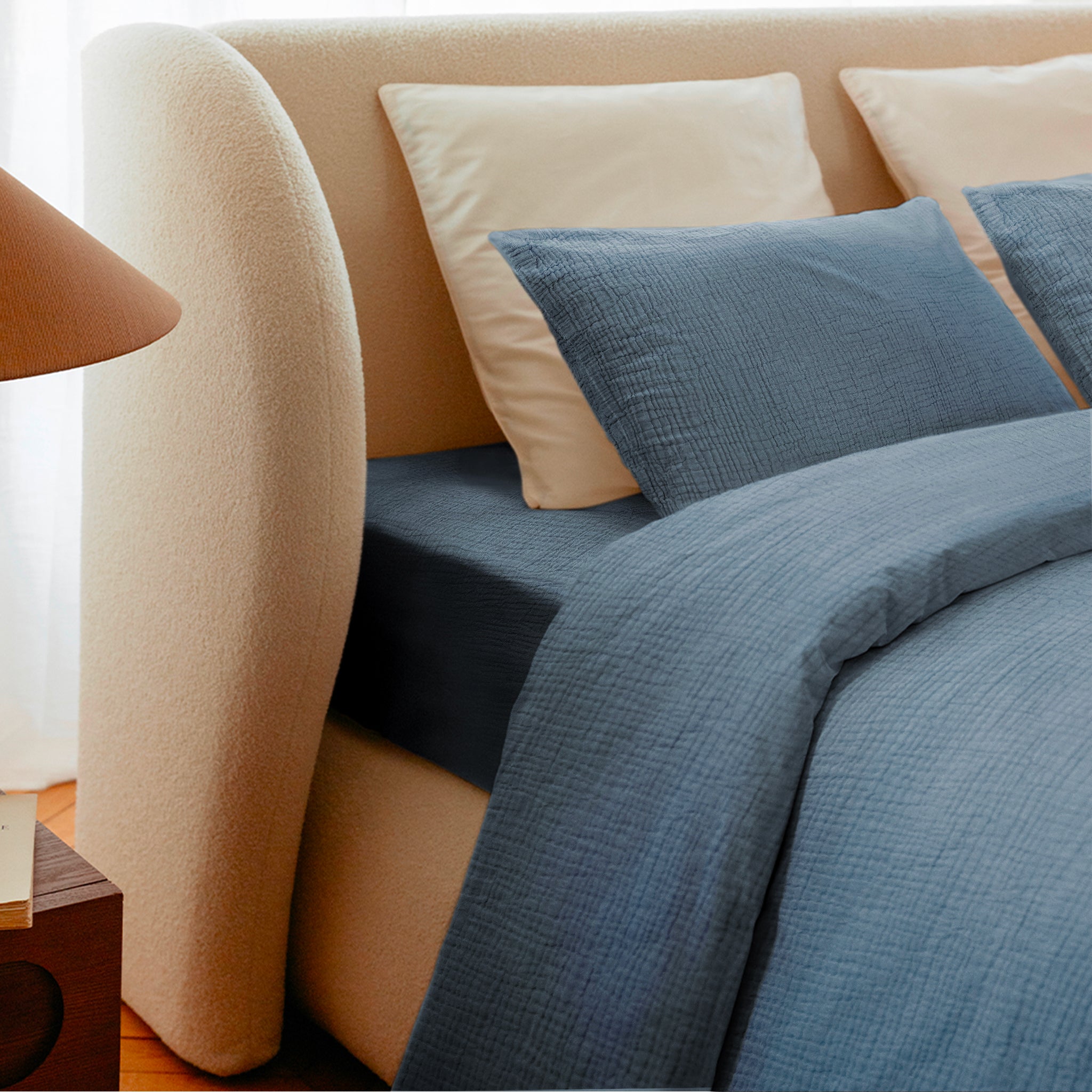 Housse de couette Gaze de coton - 4 coloris au choix