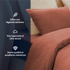 Housse de couette Gaze de coton - 4 coloris au choix