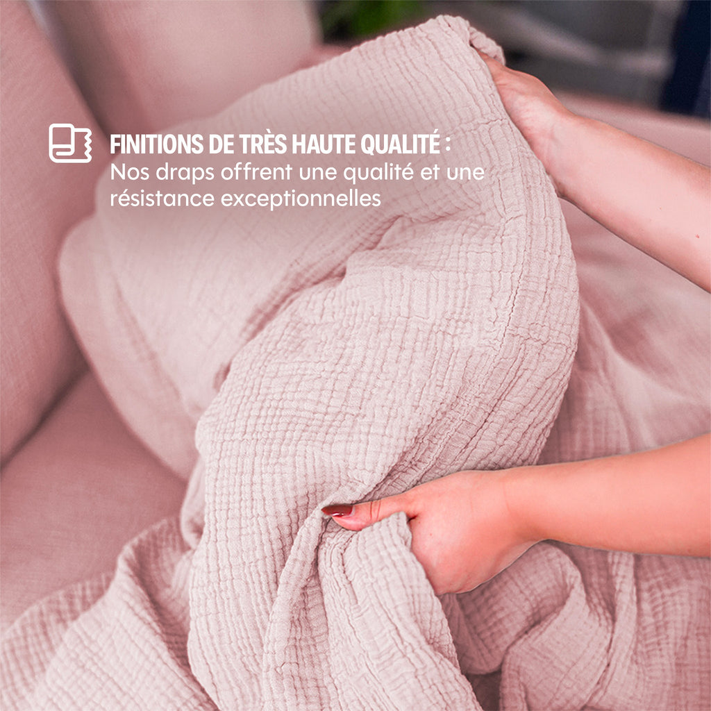 Housse de couette Gaze de coton - 4 coloris au choix