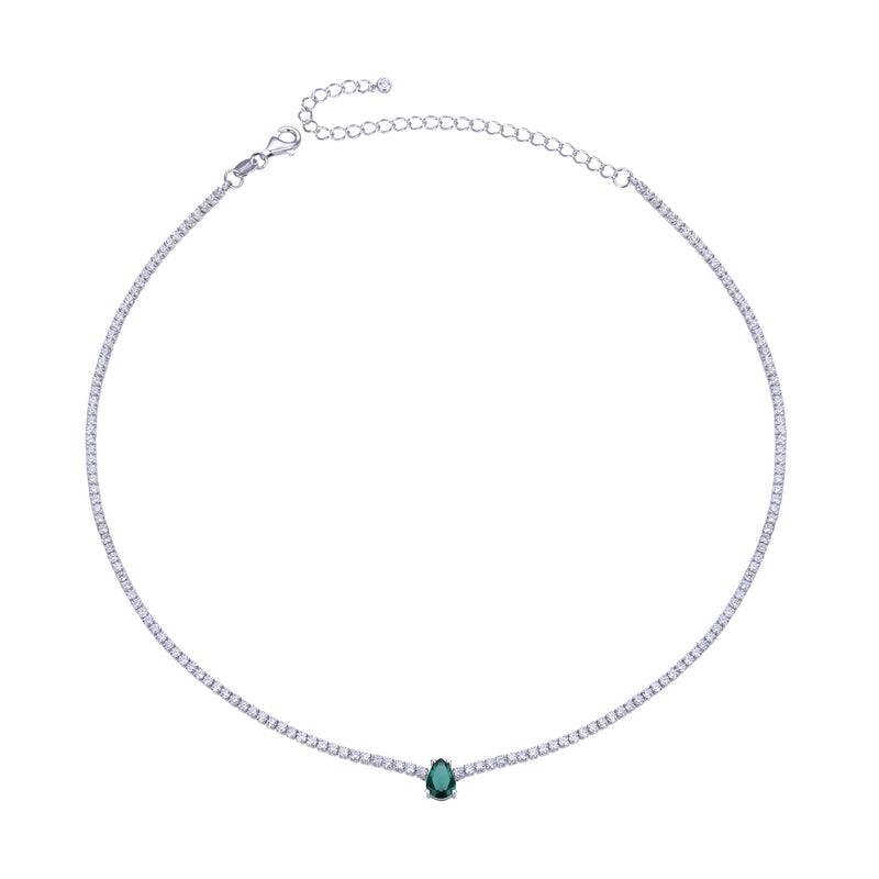 Choker Tennis Éclat Vert - Blanc