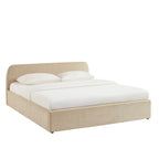 Gela - Cama canapé con somier incluido - Tejido de chenilla - Gris topo