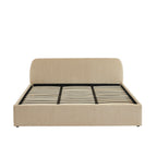 Gela - Cama canapé con somier incluido - Tejido de chenilla - Gris topo