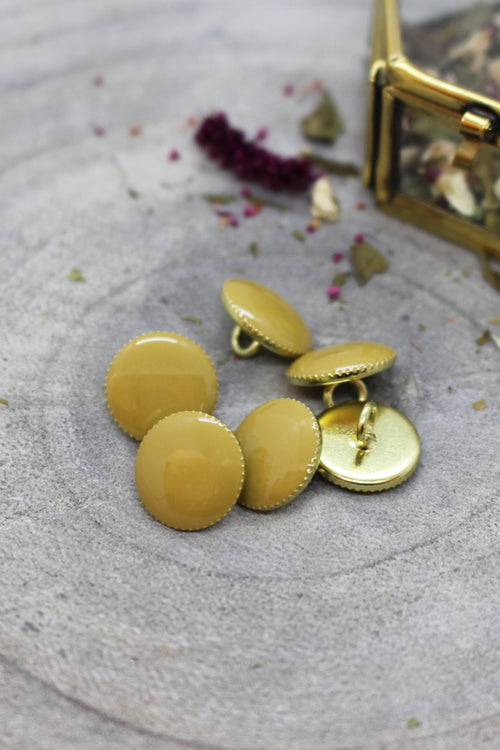 Boutons Gem - Mustard x10