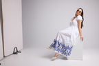 Robe Longue - Gena - Blanc Bleu