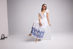 Robe Longue - Gena - Blanc Bleu