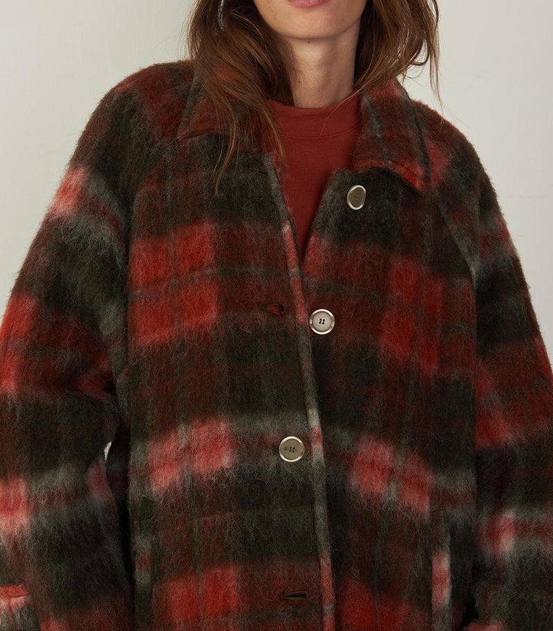 Manteau Geomark - Kaki Tartan