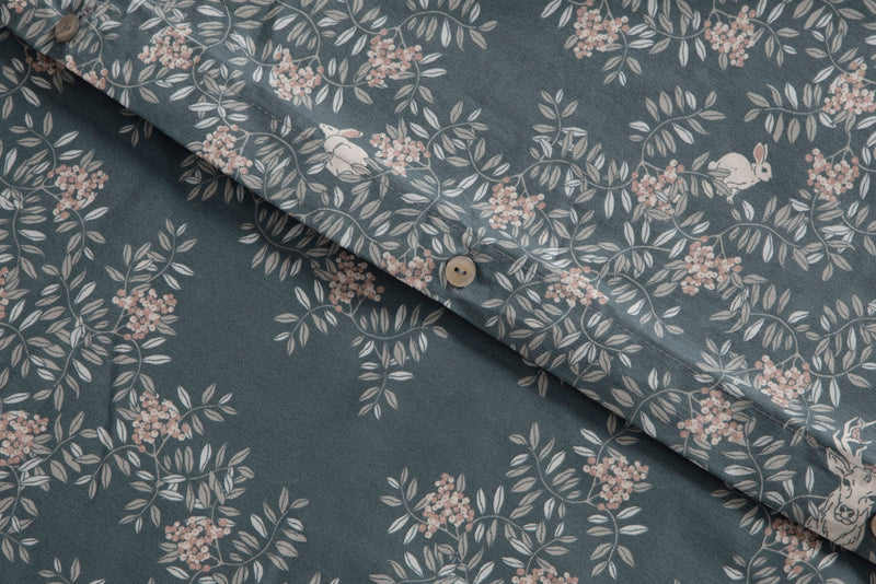 Juego de ropa de cama para bebé de percal - Bosque Fauna
