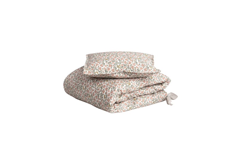 Juego de cama para bebé de percal - Estampado floral