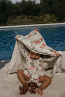 Terry Hooded Towel - Grape Pink
