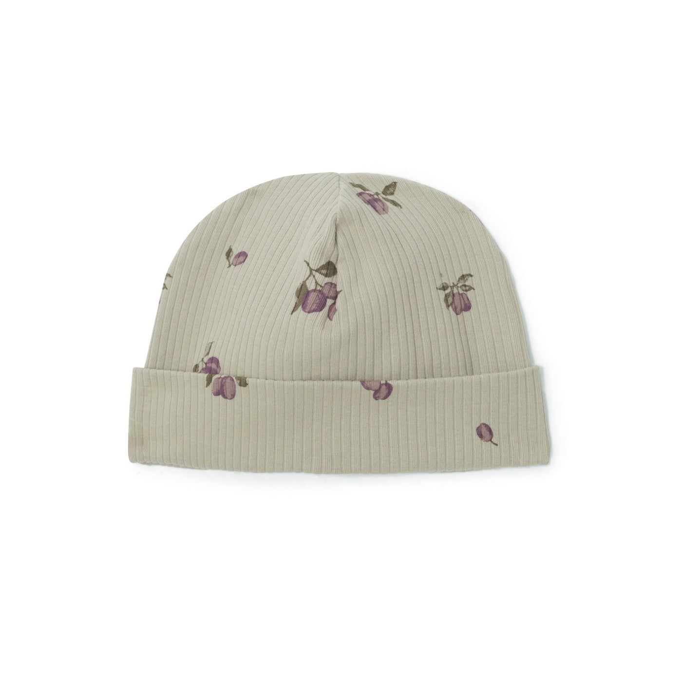 Bonnet En Jersey Côtelé - Prune Green