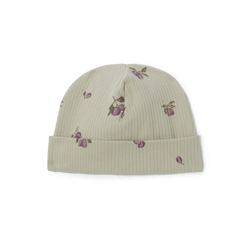 Bonnet En Jersey Côtelé - Prune Green