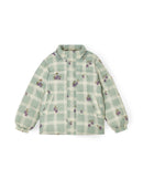 Puffer Jacket - Plum Check
