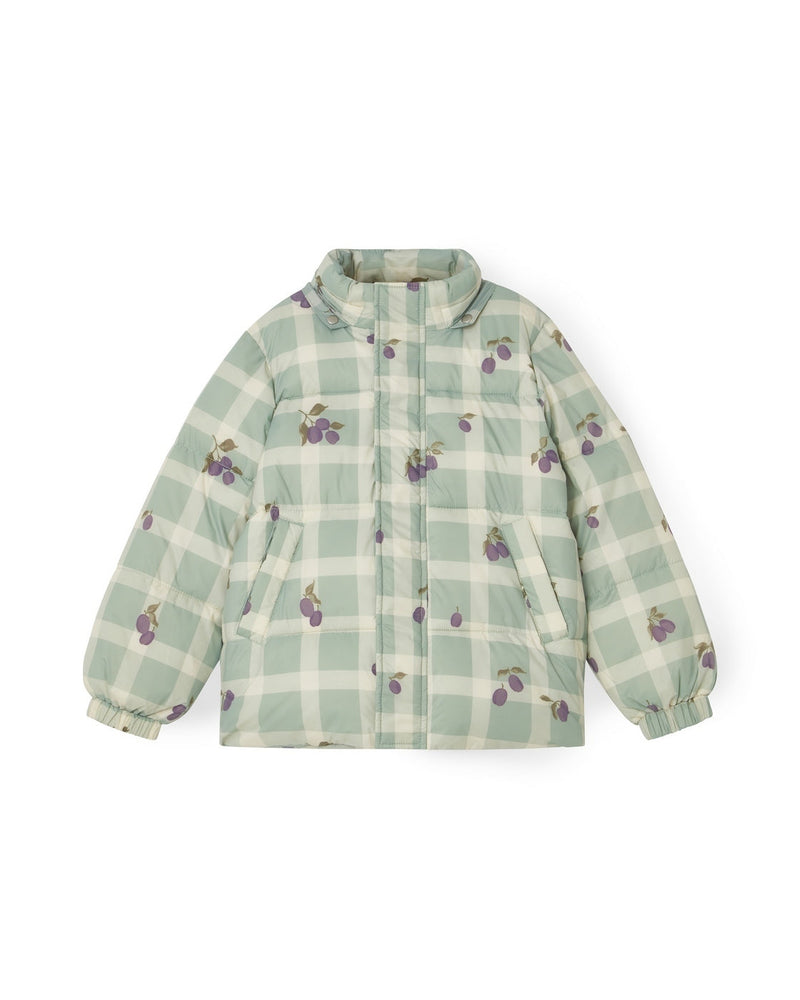 Puffer Jacket - Plum Check