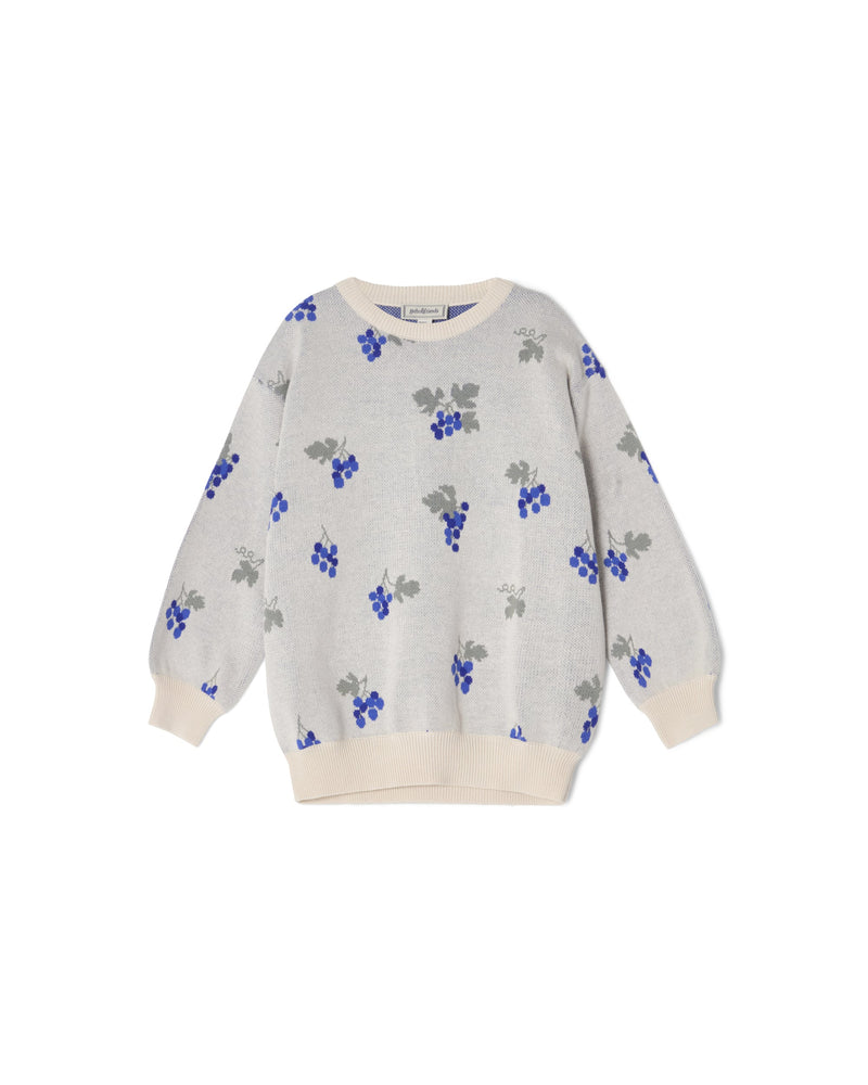Knitted Sweatshirt - Ecru Grape