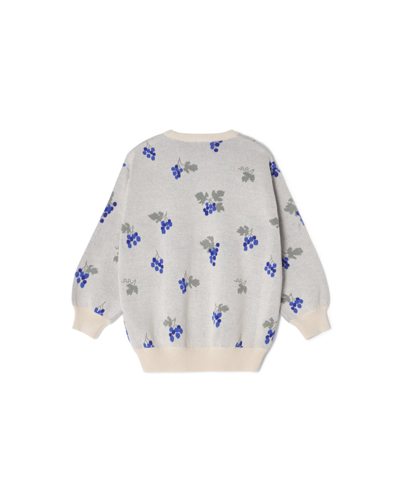 Knitted Sweatshirt - Ecru Grape