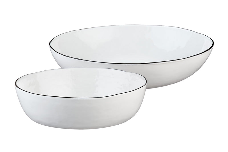 Corbeille À Fruit Pure - 2 Pièces - Blanc Neige