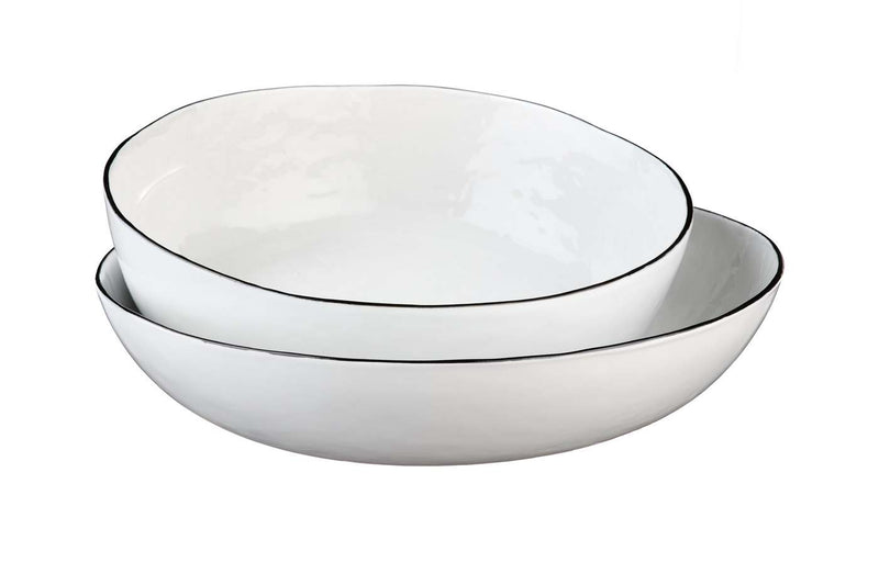 Corbeille À Fruit Pure - 2 Pièces - Blanc Neige