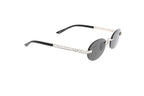 Luxury Eyewear – Occhiali da sole - Gucci, occhiali da sole ovali a giorno, aste argentate decorate con strass