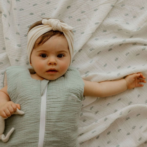 Gigoteuse Évolutive 4 Saisons Gaze De Coton - Vert d'eau