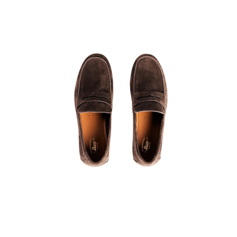Newport Suede Penny Loafer - Dark Brown