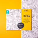 Poster géant Lisbonne en noir et blanc avec pochette OMY assortie