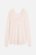 V-Neck Jumper Front And Back - Giegn - Ivory