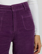 Wide-Leg Gigi Velvet Trousers - Berry - Women