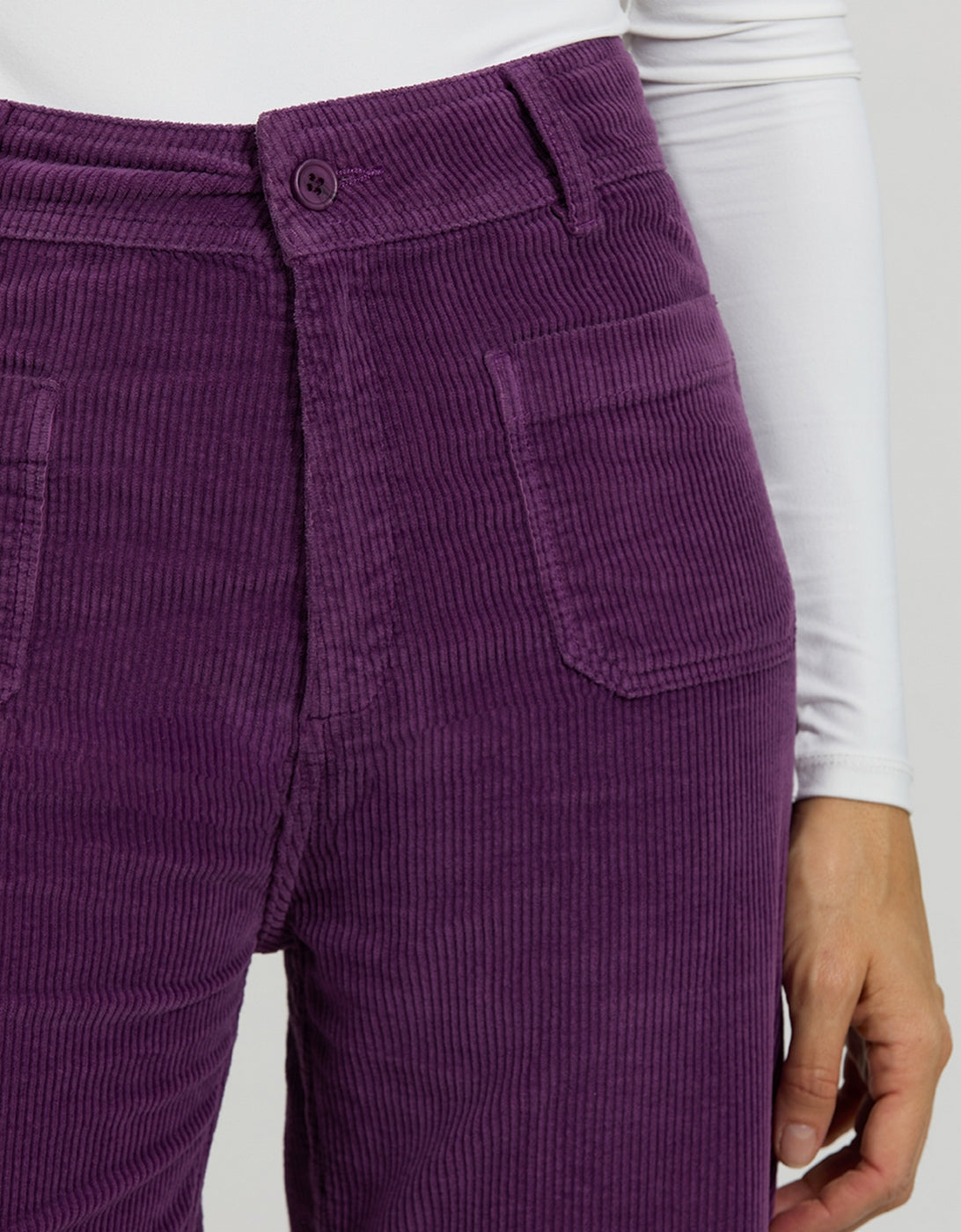 Wide-Leg Gigi Velvet Trousers - Berry - Women