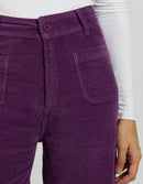 Pantalon Wide Gigi Velvet - Berry - Femme