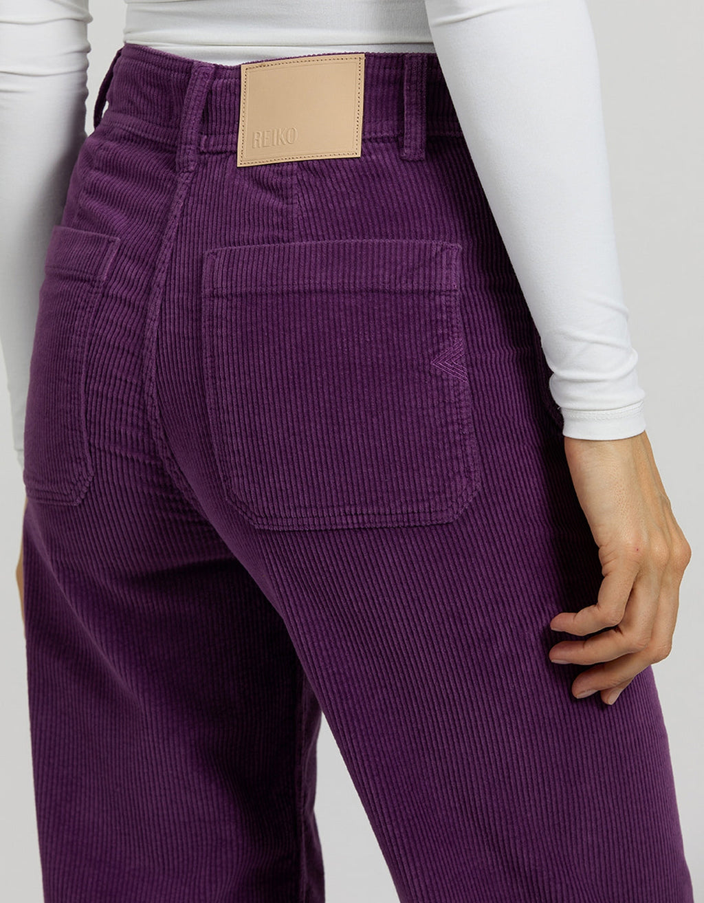Wide-Leg Gigi Velvet Trousers - Berry - Women