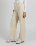 Pantalon Wide Gigi Velvet - Milkshake - Femme
