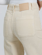 Pantalon Wide Gigi Velvet - Milkshake - Femme
