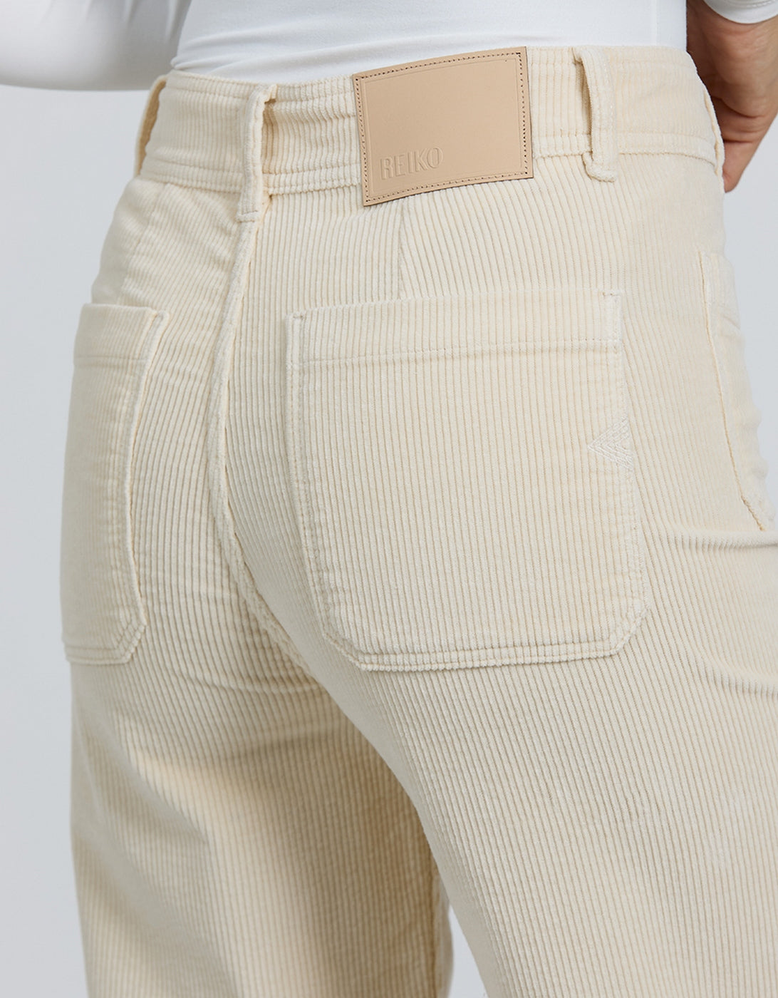 Pantalon Wide Gigi Velvet - Milkshake - Femme
